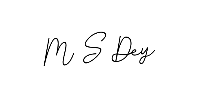 Use a signature maker to create a handwritten signature online. With this signature software, you can design (BallpointsItalic-DORy9) your own signature for name M S Dey. M S Dey signature style 11 images and pictures png