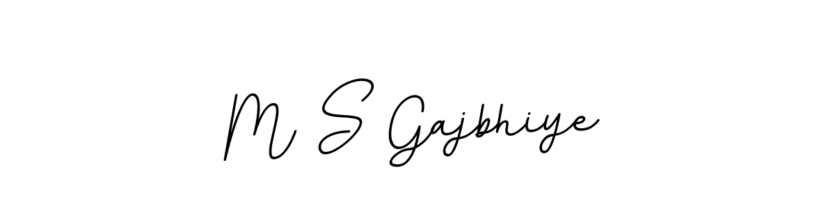 Design your own signature with our free online signature maker. With this signature software, you can create a handwritten (BallpointsItalic-DORy9) signature for name M S Gajbhiye. M S Gajbhiye signature style 11 images and pictures png