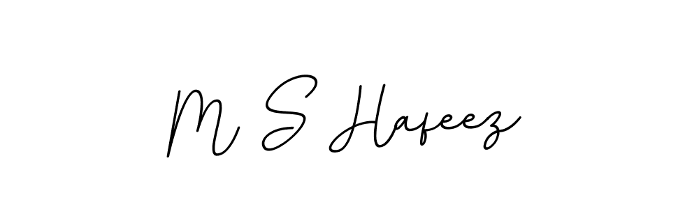 Create a beautiful signature design for name M S Hafeez. With this signature (BallpointsItalic-DORy9) fonts, you can make a handwritten signature for free. M S Hafeez signature style 11 images and pictures png