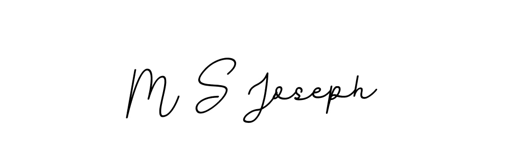The best way (BallpointsItalic-DORy9) to make a short signature is to pick only two or three words in your name. The name M S Joseph include a total of six letters. For converting this name. M S Joseph signature style 11 images and pictures png