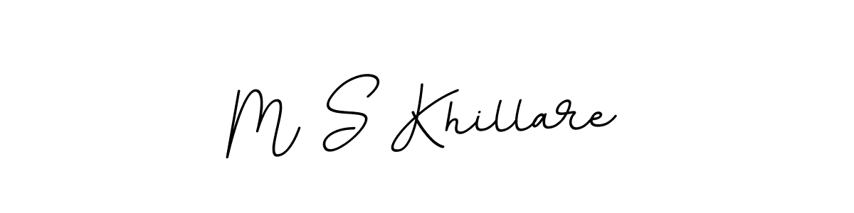 Also we have M S Khillare name is the best signature style. Create professional handwritten signature collection using BallpointsItalic-DORy9 autograph style. M S Khillare signature style 11 images and pictures png