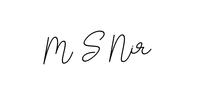 Make a beautiful signature design for name M S Nir. With this signature (BallpointsItalic-DORy9) style, you can create a handwritten signature for free. M S Nir signature style 11 images and pictures png