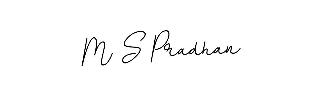 How to make M S Pradhan name signature. Use BallpointsItalic-DORy9 style for creating short signs online. This is the latest handwritten sign. M S Pradhan signature style 11 images and pictures png