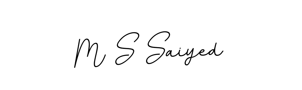 Make a beautiful signature design for name M S Saiyed. With this signature (BallpointsItalic-DORy9) style, you can create a handwritten signature for free. M S Saiyed signature style 11 images and pictures png