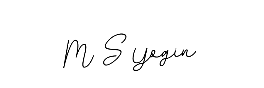 Design your own signature with our free online signature maker. With this signature software, you can create a handwritten (BallpointsItalic-DORy9) signature for name M S Yogin. M S Yogin signature style 11 images and pictures png