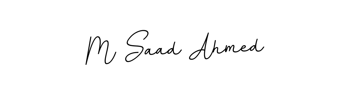 Design your own signature with our free online signature maker. With this signature software, you can create a handwritten (BallpointsItalic-DORy9) signature for name M Saad Ahmed. M Saad Ahmed signature style 11 images and pictures png