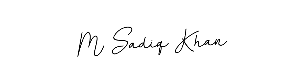 This is the best signature style for the M Sadiq Khan name. Also you like these signature font (BallpointsItalic-DORy9). Mix name signature. M Sadiq Khan signature style 11 images and pictures png
