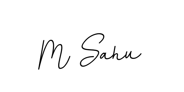 Make a beautiful signature design for name M Sahu. With this signature (BallpointsItalic-DORy9) style, you can create a handwritten signature for free. M Sahu signature style 11 images and pictures png