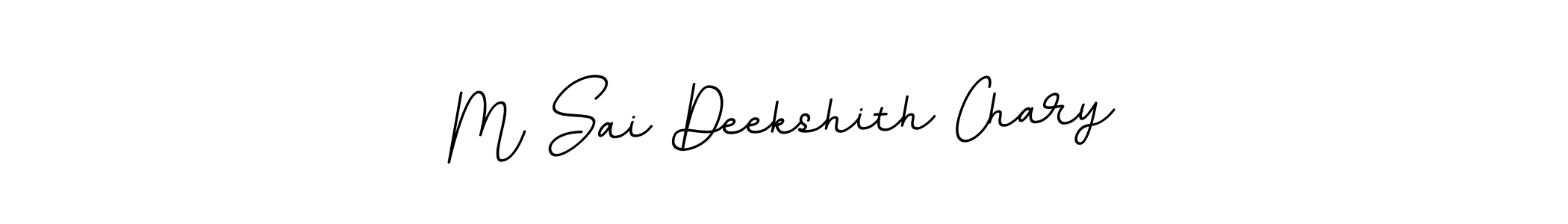 How to make M Sai Deekshith Chary name signature. Use BallpointsItalic-DORy9 style for creating short signs online. This is the latest handwritten sign. M Sai Deekshith Chary signature style 11 images and pictures png