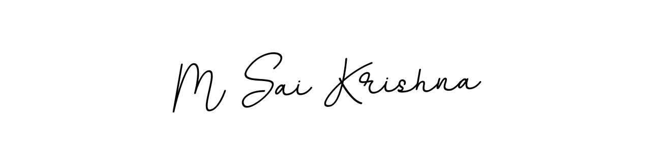 The best way (BallpointsItalic-DORy9) to make a short signature is to pick only two or three words in your name. The name M Sai Krishna include a total of six letters. For converting this name. M Sai Krishna signature style 11 images and pictures png