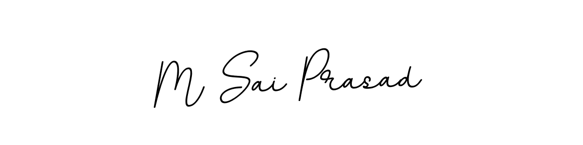 Design your own signature with our free online signature maker. With this signature software, you can create a handwritten (BallpointsItalic-DORy9) signature for name M Sai Prasad. M Sai Prasad signature style 11 images and pictures png