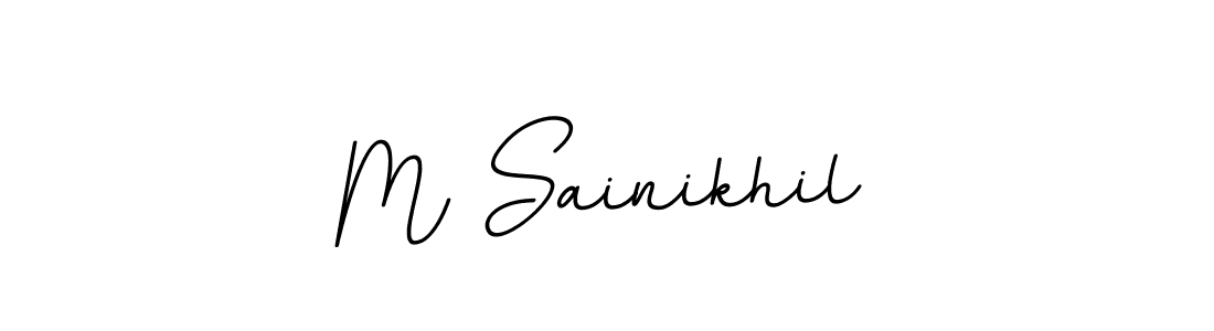 It looks lik you need a new signature style for name M Sainikhil. Design unique handwritten (BallpointsItalic-DORy9) signature with our free signature maker in just a few clicks. M Sainikhil signature style 11 images and pictures png