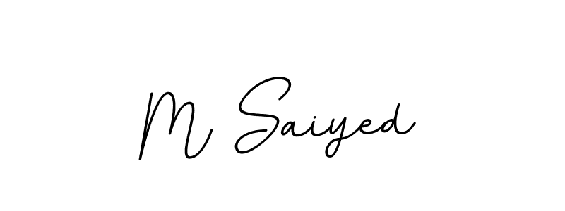 You should practise on your own different ways (BallpointsItalic-DORy9) to write your name (M Saiyed) in signature. don't let someone else do it for you. M Saiyed signature style 11 images and pictures png