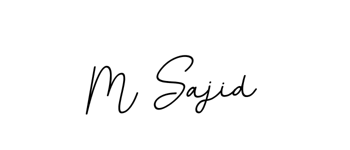 How to make M Sajid name signature. Use BallpointsItalic-DORy9 style for creating short signs online. This is the latest handwritten sign. M Sajid signature style 11 images and pictures png