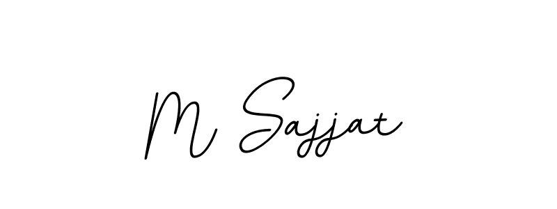 The best way (BallpointsItalic-DORy9) to make a short signature is to pick only two or three words in your name. The name M Sajjat include a total of six letters. For converting this name. M Sajjat signature style 11 images and pictures png