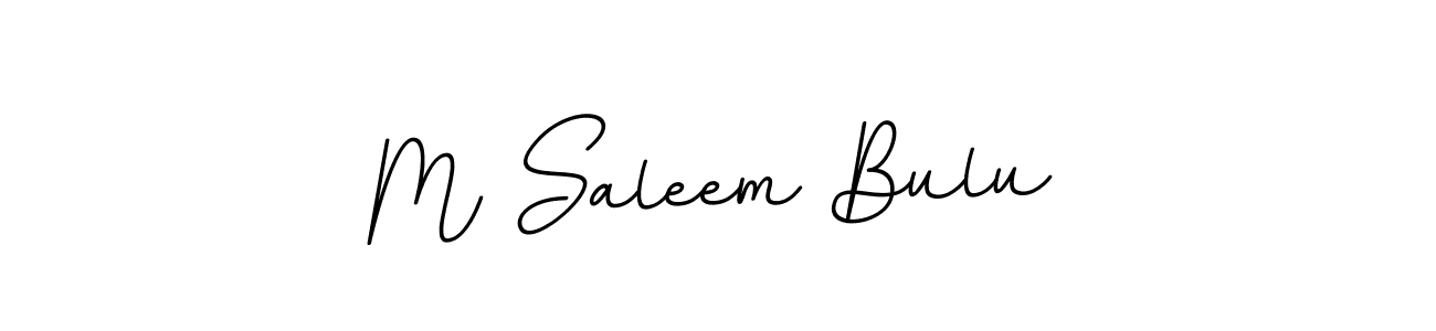 Create a beautiful signature design for name M Saleem Bulu. With this signature (BallpointsItalic-DORy9) fonts, you can make a handwritten signature for free. M Saleem Bulu signature style 11 images and pictures png