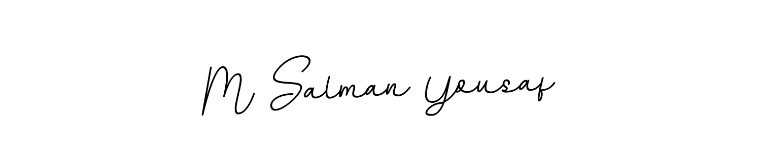 M Salman Yousaf stylish signature style. Best Handwritten Sign (BallpointsItalic-DORy9) for my name. Handwritten Signature Collection Ideas for my name M Salman Yousaf. M Salman Yousaf signature style 11 images and pictures png