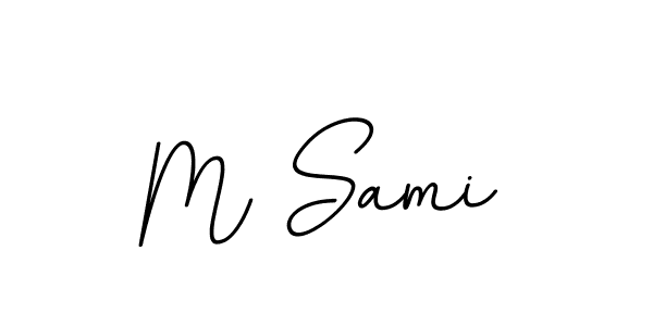 Create a beautiful signature design for name M Sami. With this signature (BallpointsItalic-DORy9) fonts, you can make a handwritten signature for free. M Sami signature style 11 images and pictures png