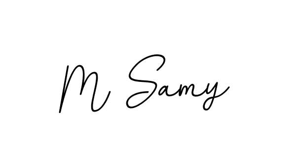 Use a signature maker to create a handwritten signature online. With this signature software, you can design (BallpointsItalic-DORy9) your own signature for name M Samy. M Samy signature style 11 images and pictures png