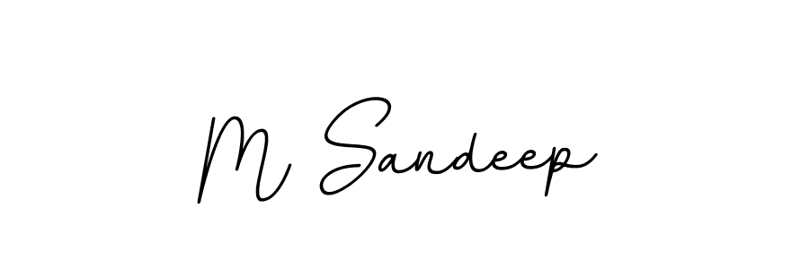 Create a beautiful signature design for name M Sandeep. With this signature (BallpointsItalic-DORy9) fonts, you can make a handwritten signature for free. M Sandeep signature style 11 images and pictures png