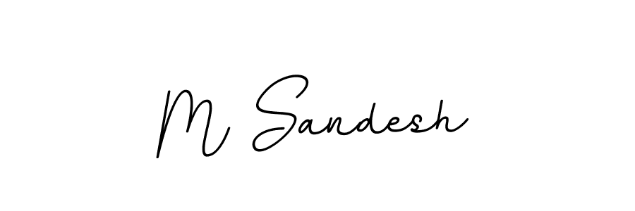 How to make M Sandesh name signature. Use BallpointsItalic-DORy9 style for creating short signs online. This is the latest handwritten sign. M Sandesh signature style 11 images and pictures png