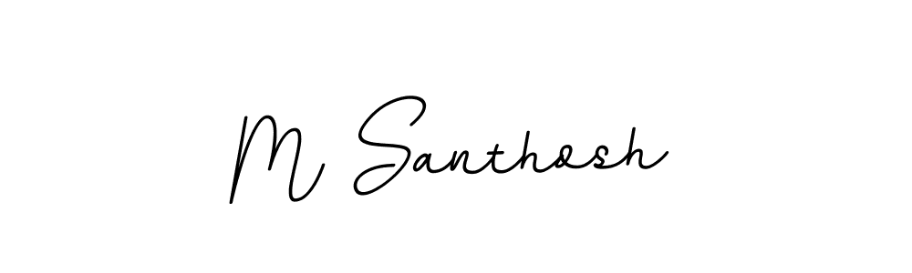 The best way (BallpointsItalic-DORy9) to make a short signature is to pick only two or three words in your name. The name M Santhosh include a total of six letters. For converting this name. M Santhosh signature style 11 images and pictures png