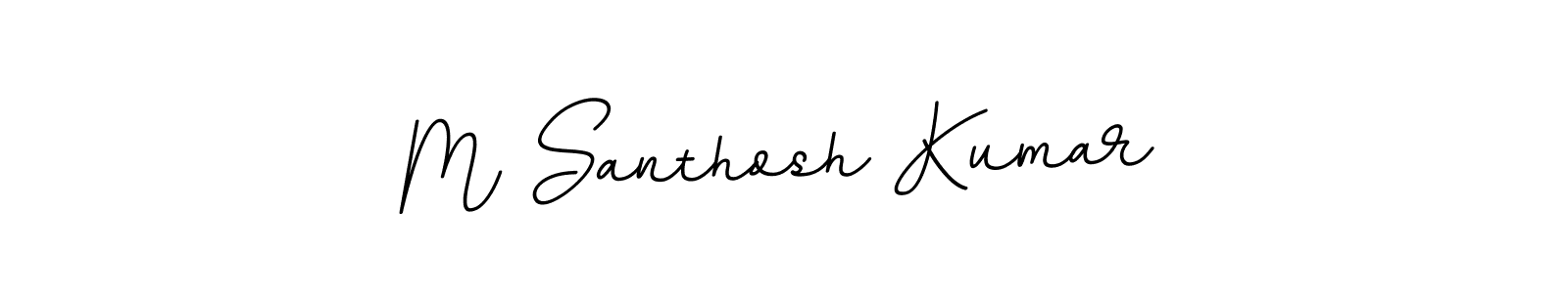 Create a beautiful signature design for name M Santhosh Kumar. With this signature (BallpointsItalic-DORy9) fonts, you can make a handwritten signature for free. M Santhosh Kumar signature style 11 images and pictures png