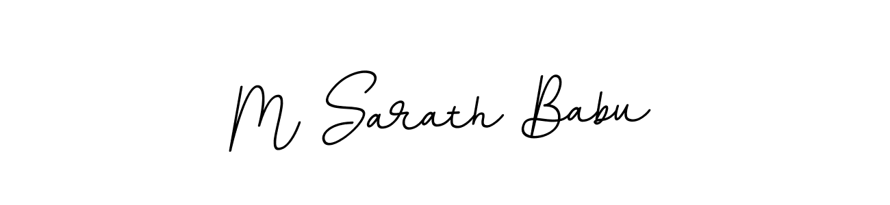 Create a beautiful signature design for name M Sarath Babu. With this signature (BallpointsItalic-DORy9) fonts, you can make a handwritten signature for free. M Sarath Babu signature style 11 images and pictures png