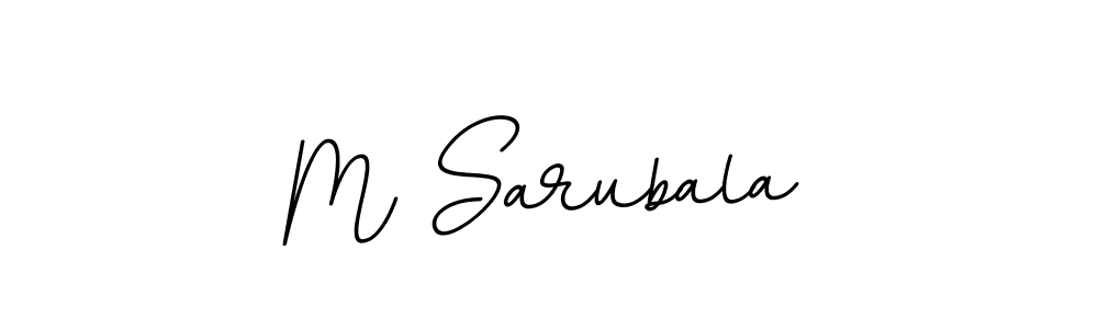 Similarly BallpointsItalic-DORy9 is the best handwritten signature design. Signature creator online .You can use it as an online autograph creator for name M Sarubala. M Sarubala signature style 11 images and pictures png