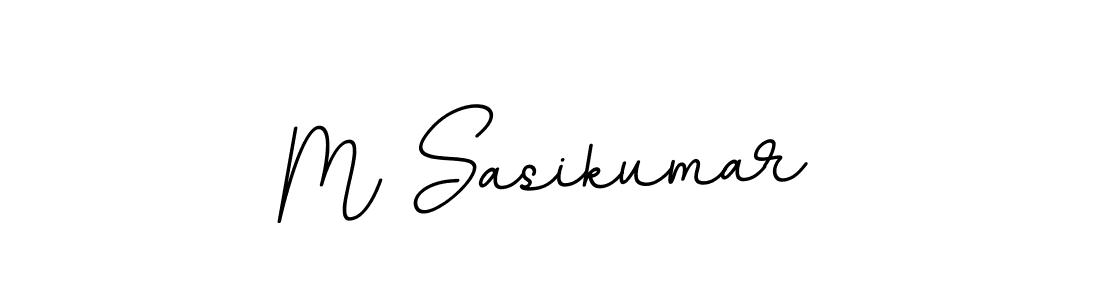 Use a signature maker to create a handwritten signature online. With this signature software, you can design (BallpointsItalic-DORy9) your own signature for name M Sasikumar. M Sasikumar signature style 11 images and pictures png