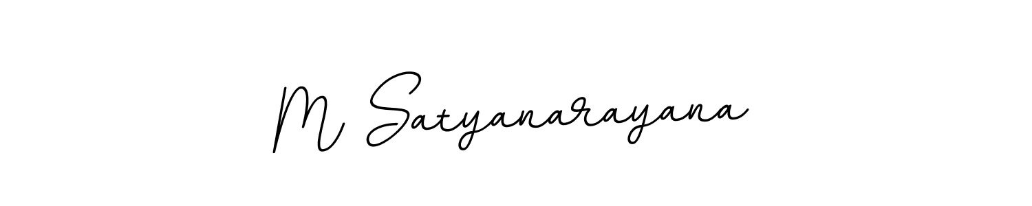 Use a signature maker to create a handwritten signature online. With this signature software, you can design (BallpointsItalic-DORy9) your own signature for name M Satyanarayana. M Satyanarayana signature style 11 images and pictures png
