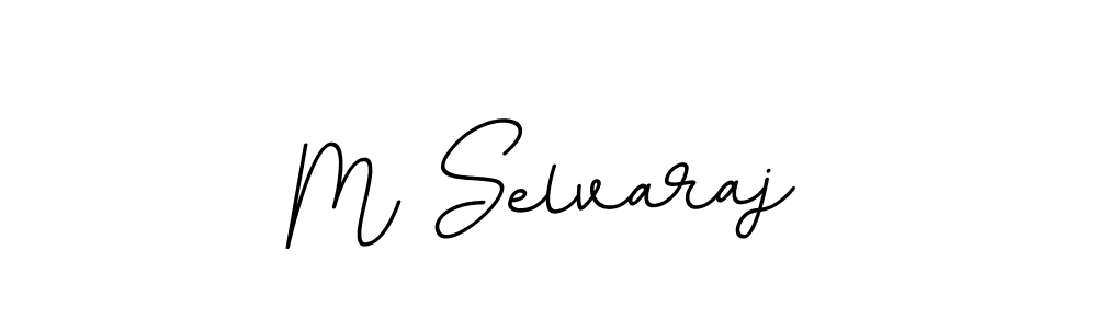 M Selvaraj stylish signature style. Best Handwritten Sign (BallpointsItalic-DORy9) for my name. Handwritten Signature Collection Ideas for my name M Selvaraj. M Selvaraj signature style 11 images and pictures png