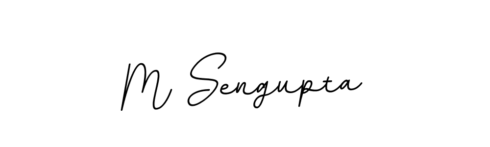 The best way (BallpointsItalic-DORy9) to make a short signature is to pick only two or three words in your name. The name M Sengupta include a total of six letters. For converting this name. M Sengupta signature style 11 images and pictures png