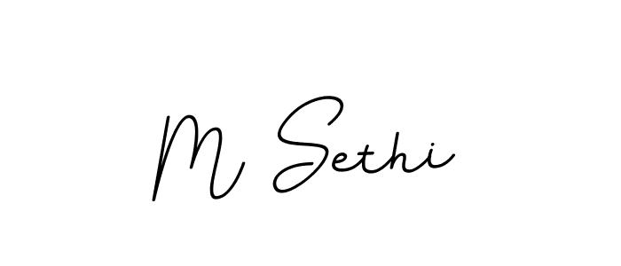 How to make M Sethi name signature. Use BallpointsItalic-DORy9 style for creating short signs online. This is the latest handwritten sign. M Sethi signature style 11 images and pictures png