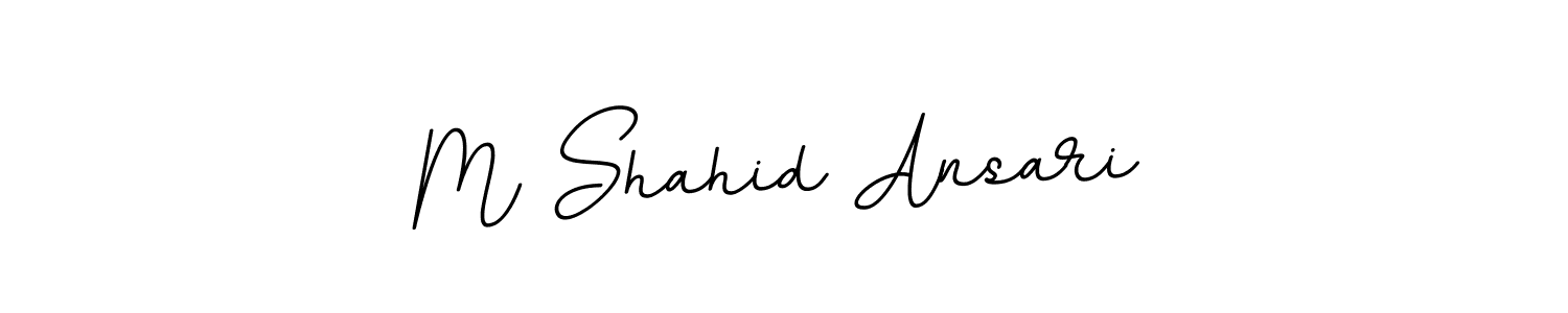 How to make M Shahid Ansari name signature. Use BallpointsItalic-DORy9 style for creating short signs online. This is the latest handwritten sign. M Shahid Ansari signature style 11 images and pictures png