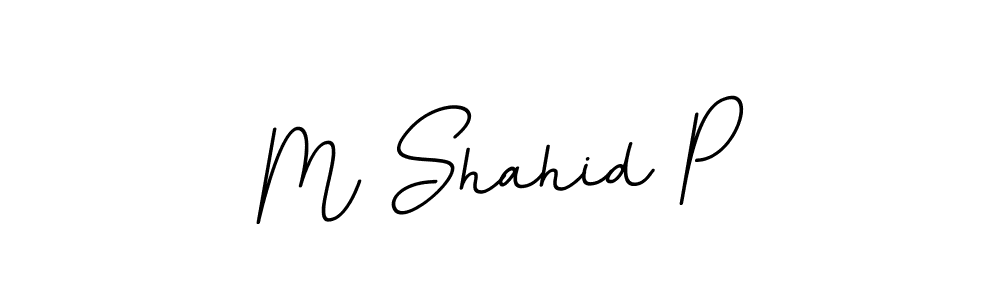 Make a beautiful signature design for name M Shahid P. With this signature (BallpointsItalic-DORy9) style, you can create a handwritten signature for free. M Shahid P signature style 11 images and pictures png