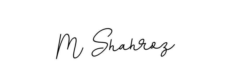 Make a beautiful signature design for name M Shahroz. With this signature (BallpointsItalic-DORy9) style, you can create a handwritten signature for free. M Shahroz signature style 11 images and pictures png