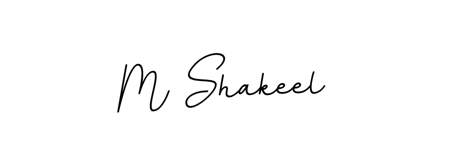 Make a beautiful signature design for name M Shakeel. With this signature (BallpointsItalic-DORy9) style, you can create a handwritten signature for free. M Shakeel signature style 11 images and pictures png