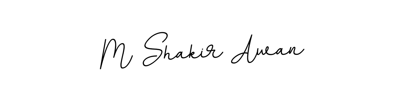 The best way (BallpointsItalic-DORy9) to make a short signature is to pick only two or three words in your name. The name M Shakir Awan include a total of six letters. For converting this name. M Shakir Awan signature style 11 images and pictures png