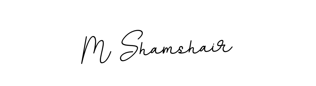 Use a signature maker to create a handwritten signature online. With this signature software, you can design (BallpointsItalic-DORy9) your own signature for name M Shamshair. M Shamshair signature style 11 images and pictures png