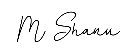 A classic penmanship look for M Shanu. The BallpointsItalic-DORy9 font brings timeless elegance and confidence to every signed document. M Shanu signature style 11 images and pictures png