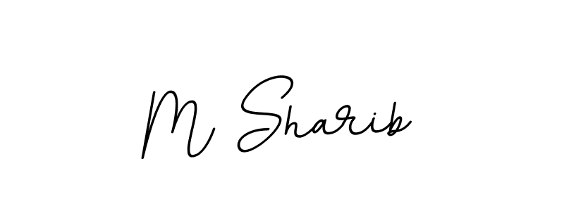 The best way (BallpointsItalic-DORy9) to make a short signature is to pick only two or three words in your name. The name M Sharib include a total of six letters. For converting this name. M Sharib signature style 11 images and pictures png