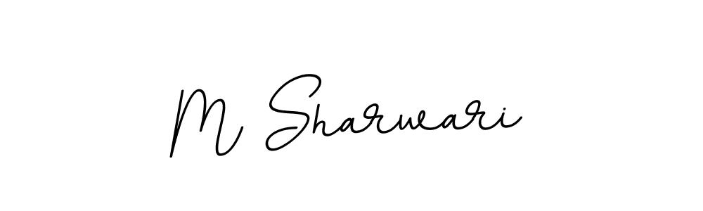 How to make M Sharwari name signature. Use BallpointsItalic-DORy9 style for creating short signs online. This is the latest handwritten sign. M Sharwari signature style 11 images and pictures png