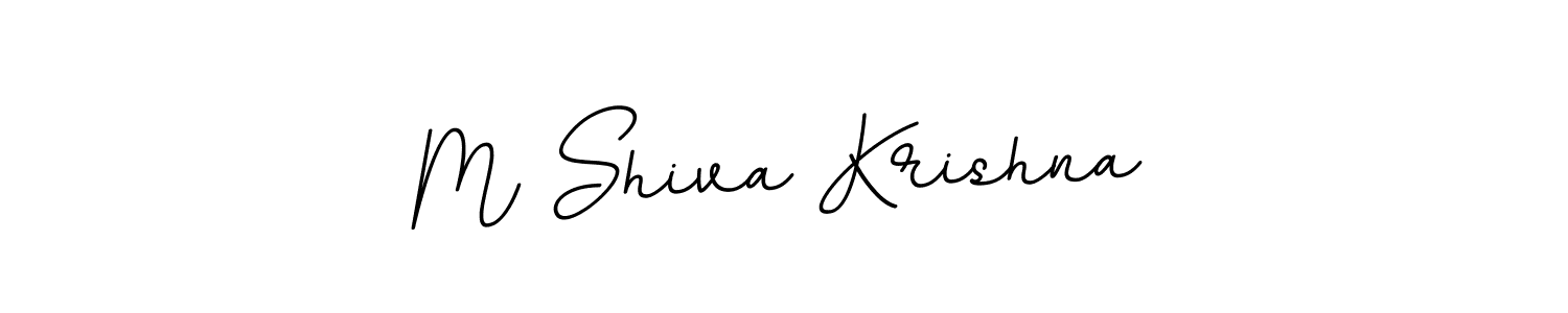 Create a beautiful signature design for name M Shiva Krishna. With this signature (BallpointsItalic-DORy9) fonts, you can make a handwritten signature for free. M Shiva Krishna signature style 11 images and pictures png