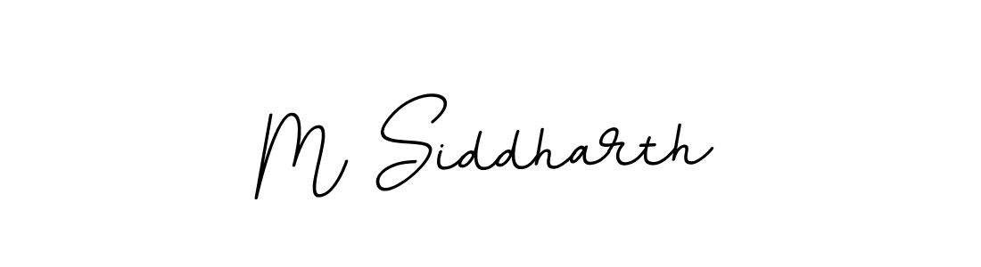 Use a signature maker to create a handwritten signature online. With this signature software, you can design (BallpointsItalic-DORy9) your own signature for name M Siddharth. M Siddharth signature style 11 images and pictures png