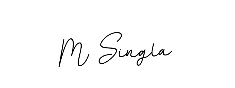 Design your own signature with our free online signature maker. With this signature software, you can create a handwritten (BallpointsItalic-DORy9) signature for name M Singla. M Singla signature style 11 images and pictures png