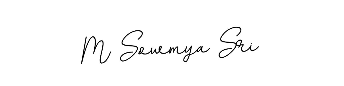 You should practise on your own different ways (BallpointsItalic-DORy9) to write your name (M Sowmya Sri) in signature. don't let someone else do it for you. M Sowmya Sri signature style 11 images and pictures png