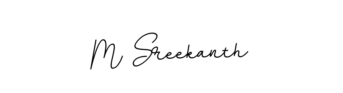 Design your own signature with our free online signature maker. With this signature software, you can create a handwritten (BallpointsItalic-DORy9) signature for name M Sreekanth. M Sreekanth signature style 11 images and pictures png