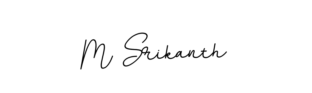 How to make M Srikanth name signature. Use BallpointsItalic-DORy9 style for creating short signs online. This is the latest handwritten sign. M Srikanth signature style 11 images and pictures png