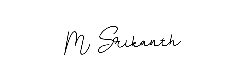 Create a beautiful signature design for name M Srikanth. With this signature (BallpointsItalic-DORy9) fonts, you can make a handwritten signature for free. M Srikanth signature style 11 images and pictures png